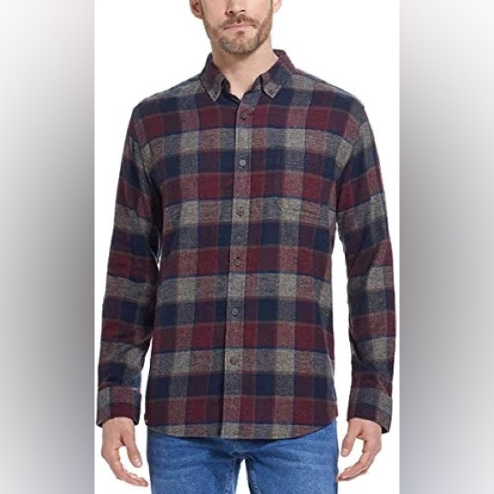 Weatherproof Vintage Flannel‎ Button Down Shirt 100% Cotton Size XXL